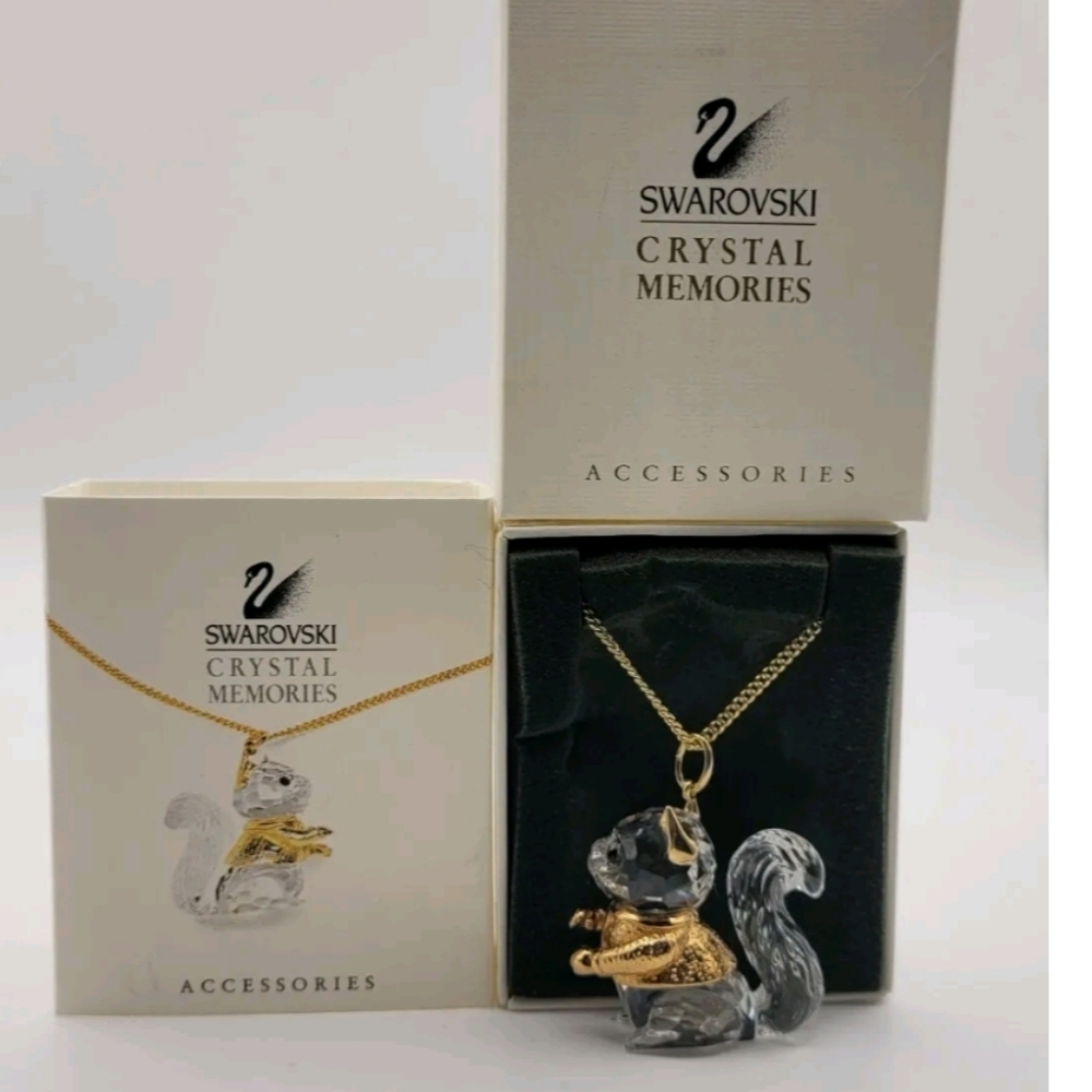 Swarovski Crystal Memories Squirrel Necklace Vintage
